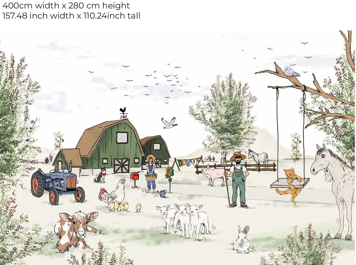 Boerderij behang kinderkamer of babykamer