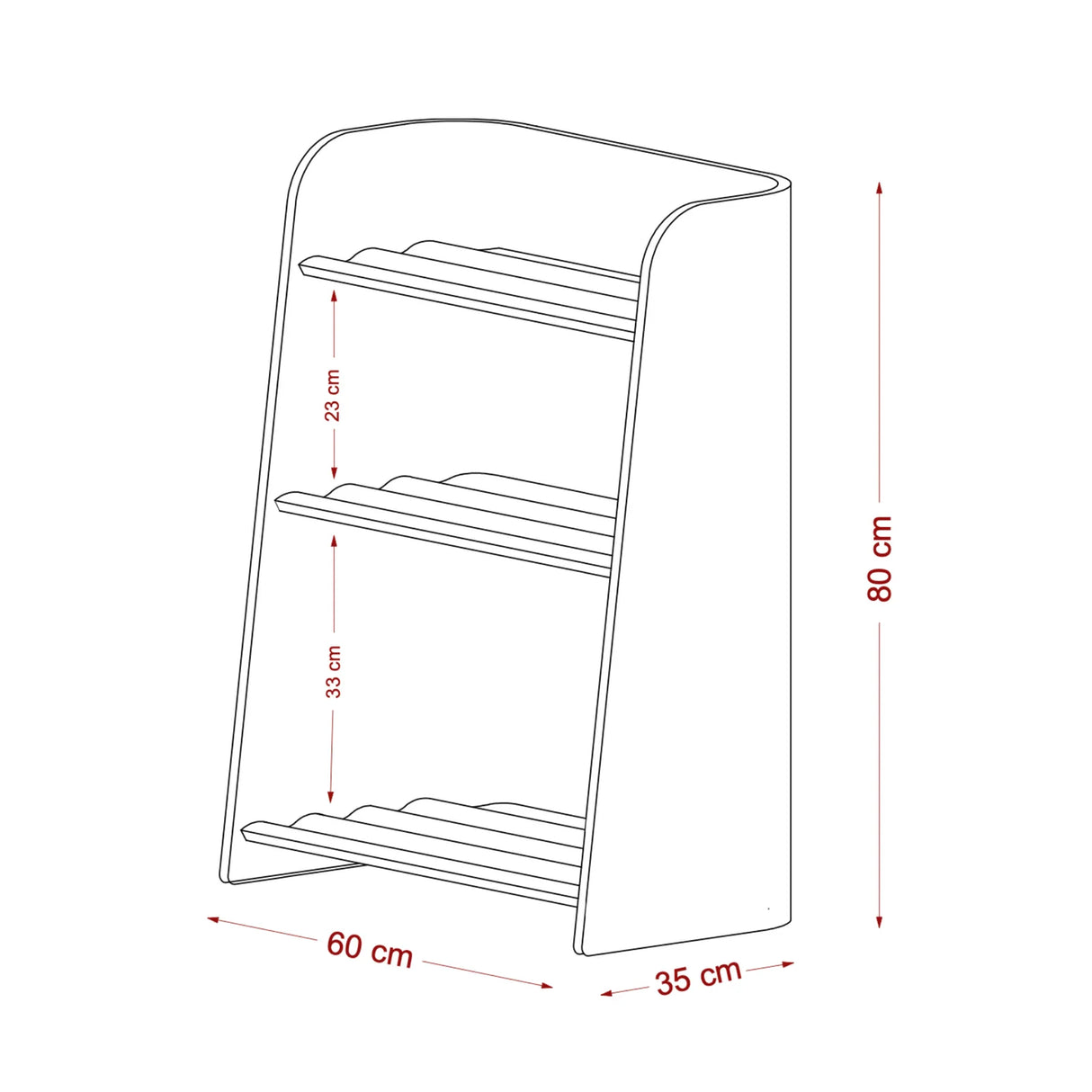 Boekenkast - Curvy bookcase