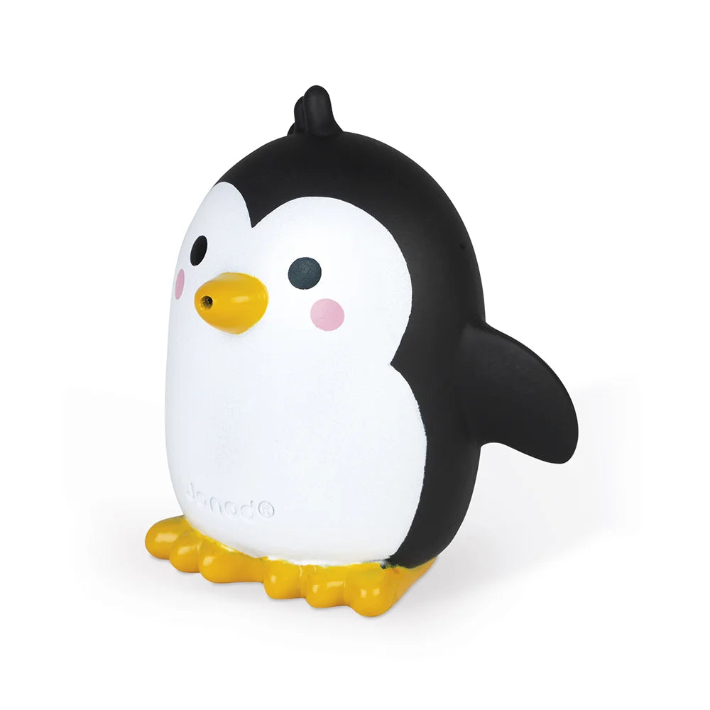 Badspeelgoed spuitfiguur met pooldieren van het merk Janod. Speciaal ontworpen voor peuters en baby’s.