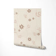 babykamer en kinderkamer behang met bloemen