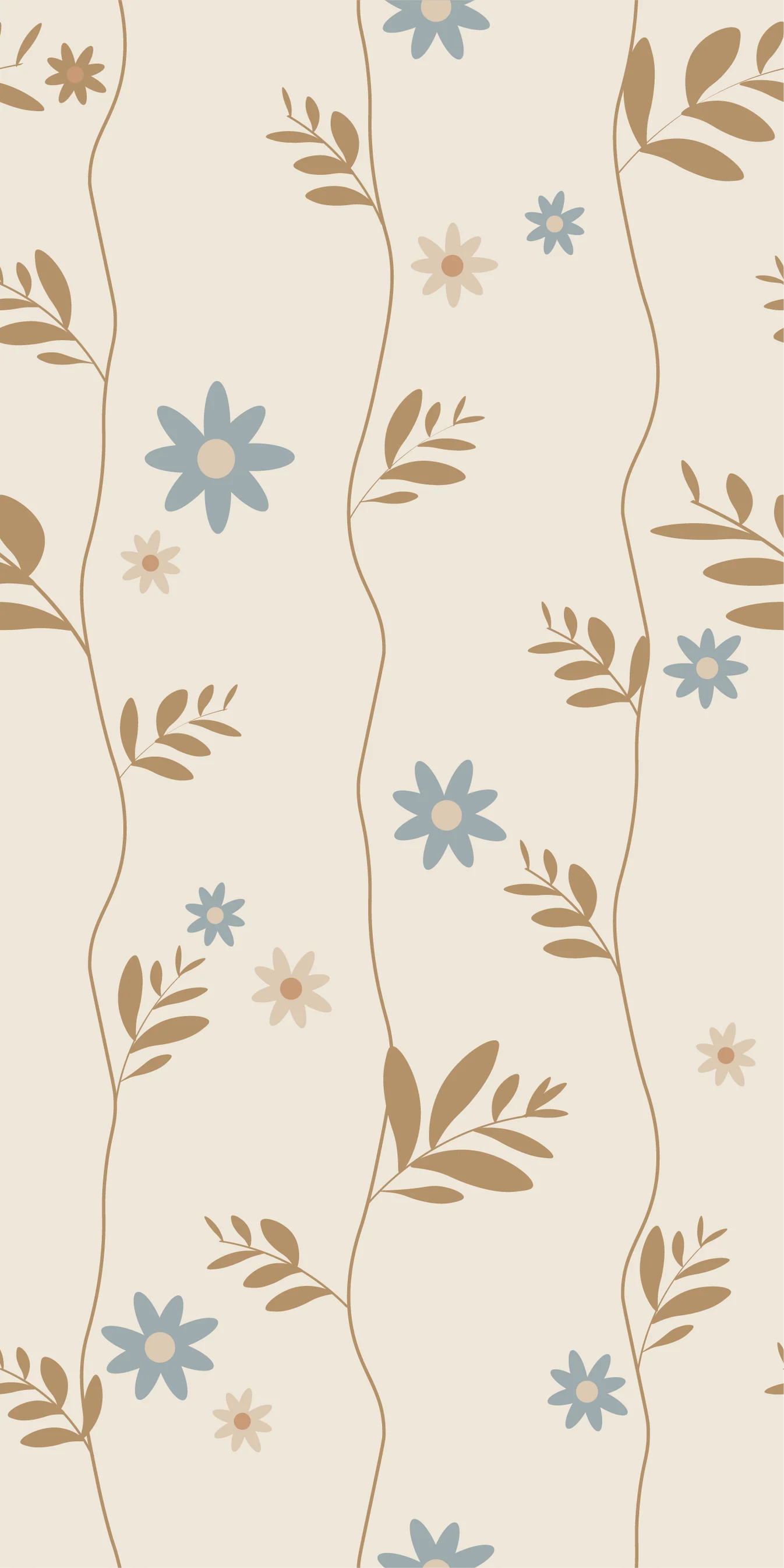 babykamer en kinderkamer behang met bloemen