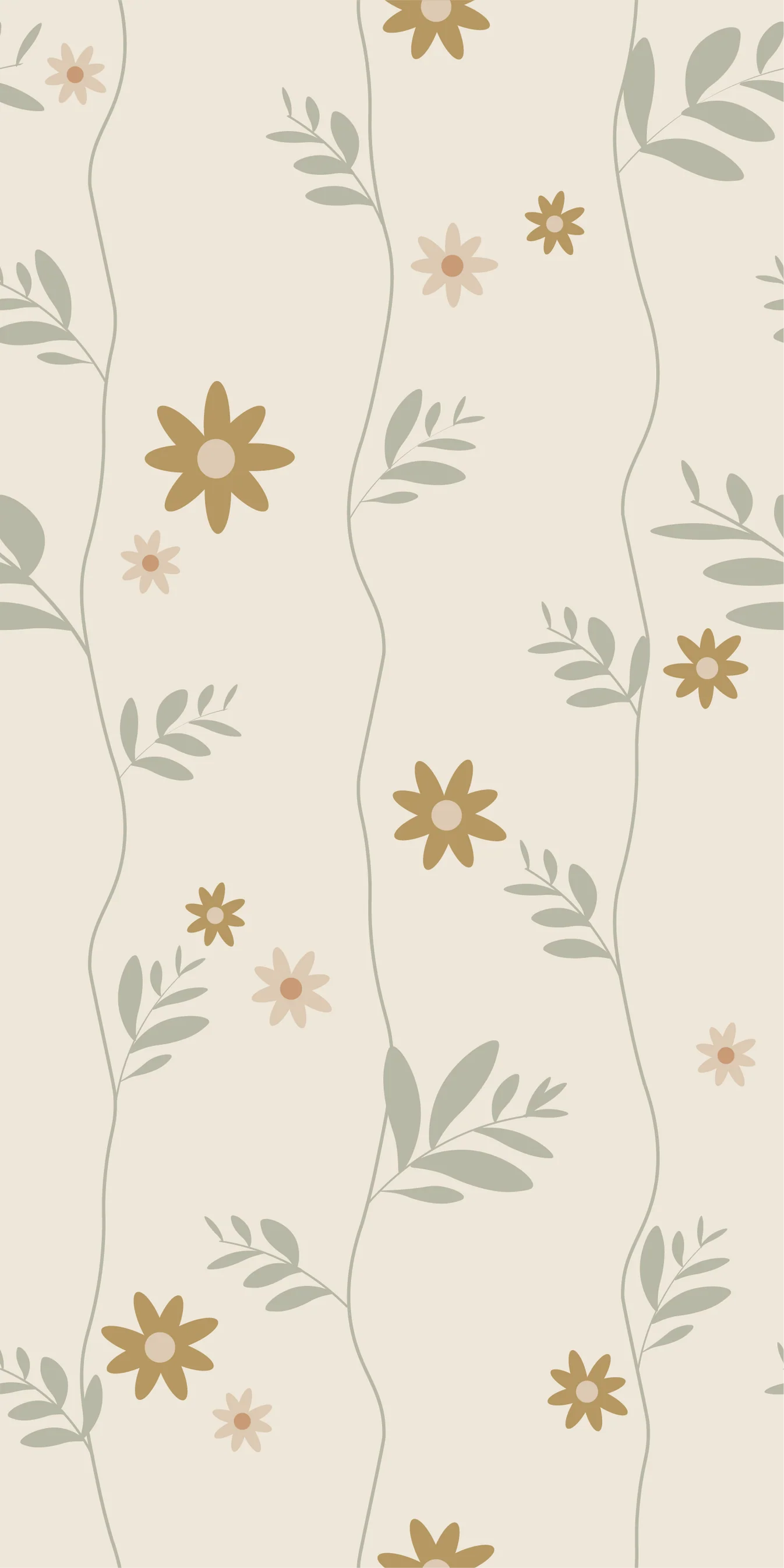 babykamer en kinderkamer behang met bloemen
