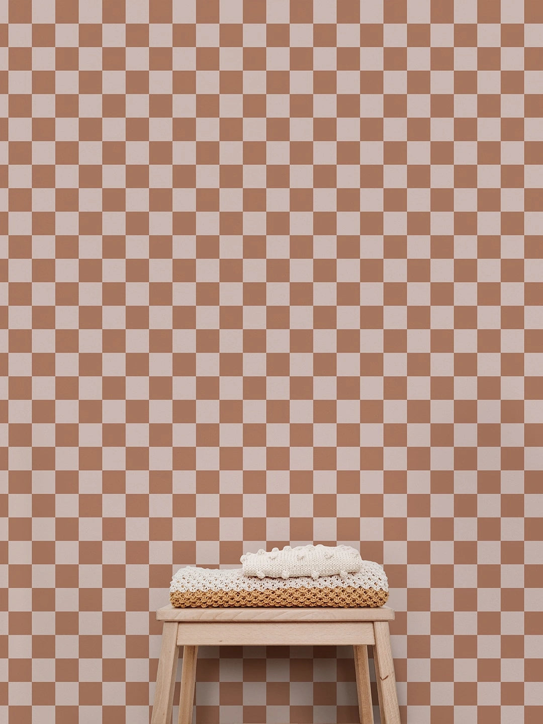 Behang voor kinderkamer of babykamer retro blokken