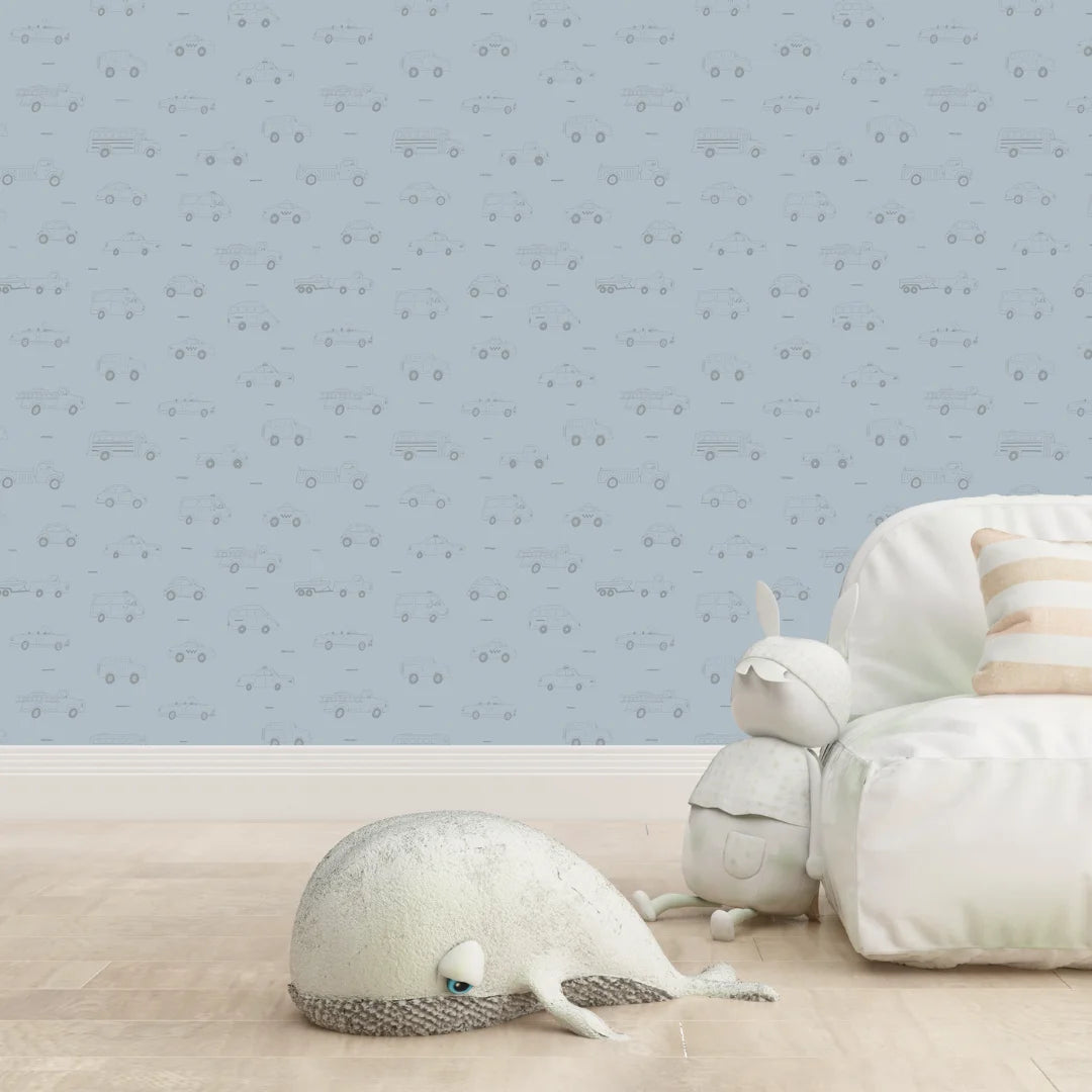 Kinderkamer autobehang voor jongens