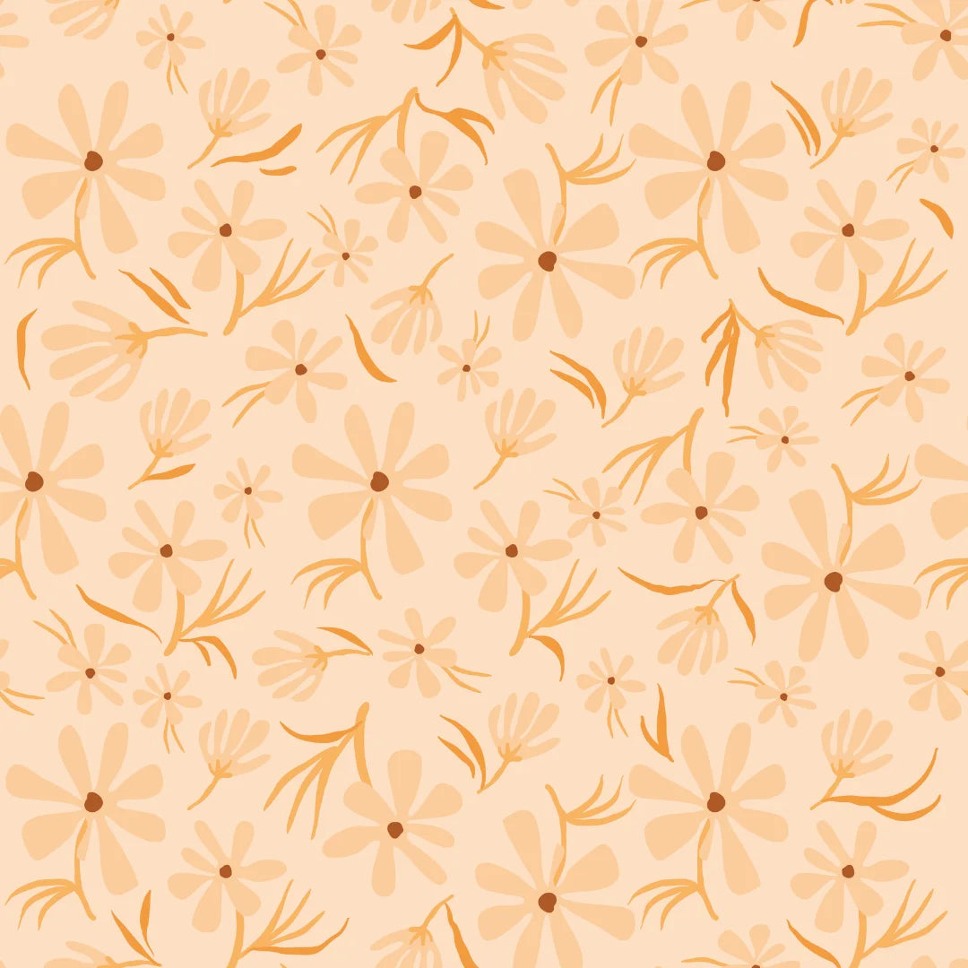 Boho kinderkamer behang babykamer behang met blaadjes en bloemen