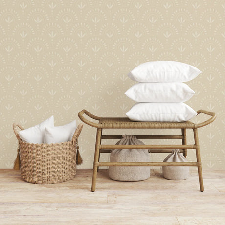 Boho kinderkamer behang babykamer behang met blaadjes