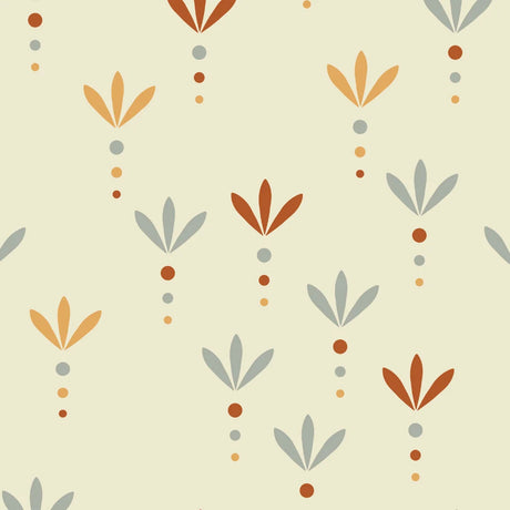 Boho kinderkamer behang babykamer behang met blaadjes