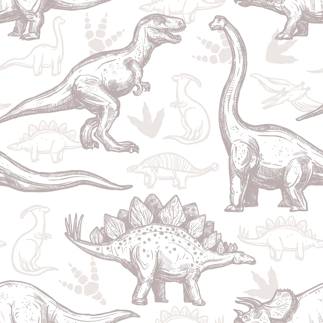 Dinosaurus behang neutraal voor jongenskamer