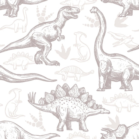 Dinosaurus behang neutraal voor jongenskamer