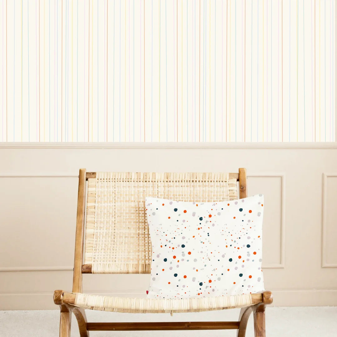 Strepen behang kinderkamer babykamer boho japandi