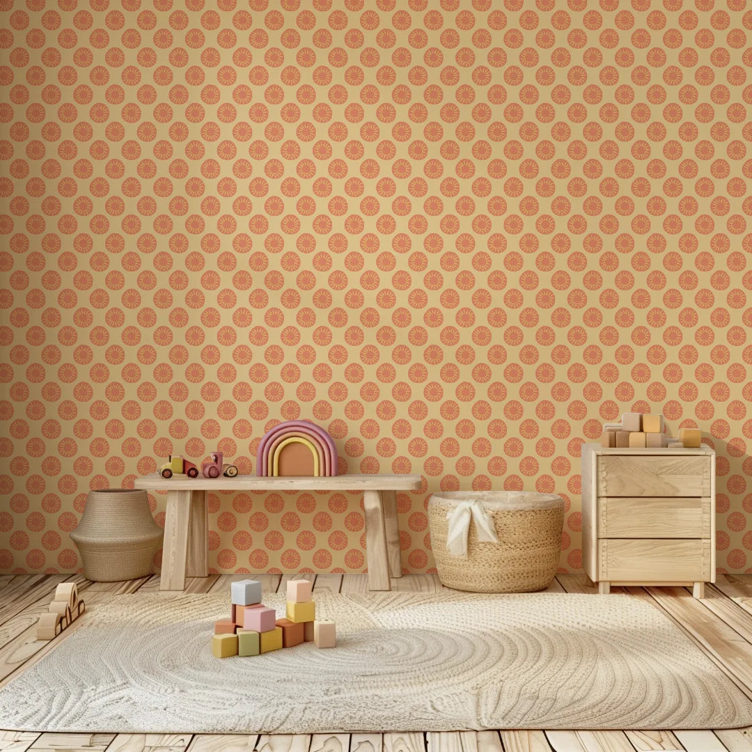 kinderkamer behang boho sun