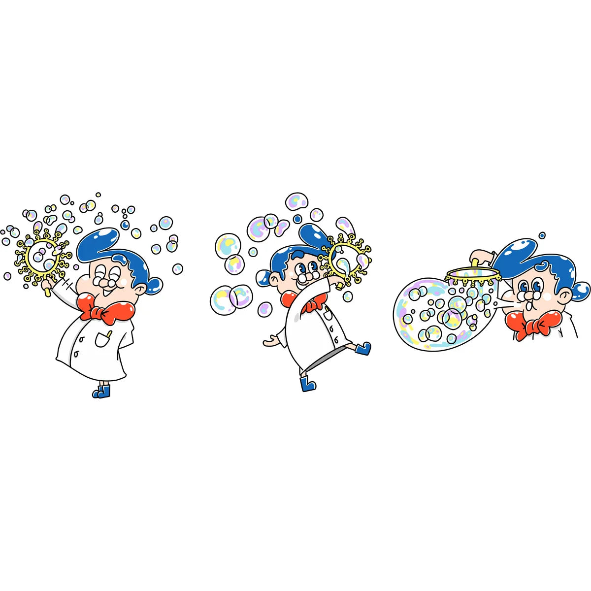 Bellenblaas speelgoed voor kinderen van het merk Uncle Bubble. Van grote bellen tot heel veel mini belletjes.