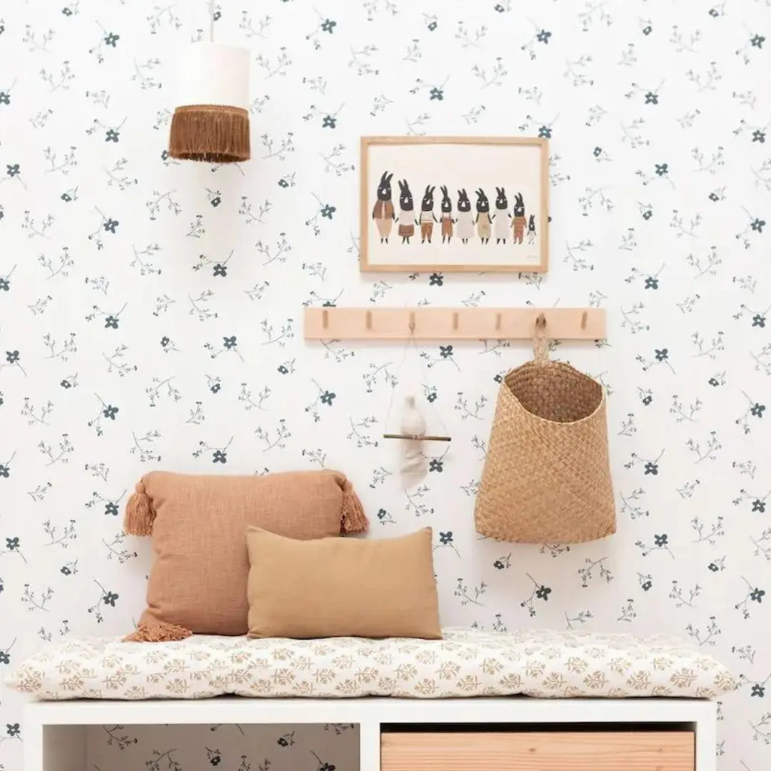 Behang voor kinderkamer of babykamer Bibelotte bloemen