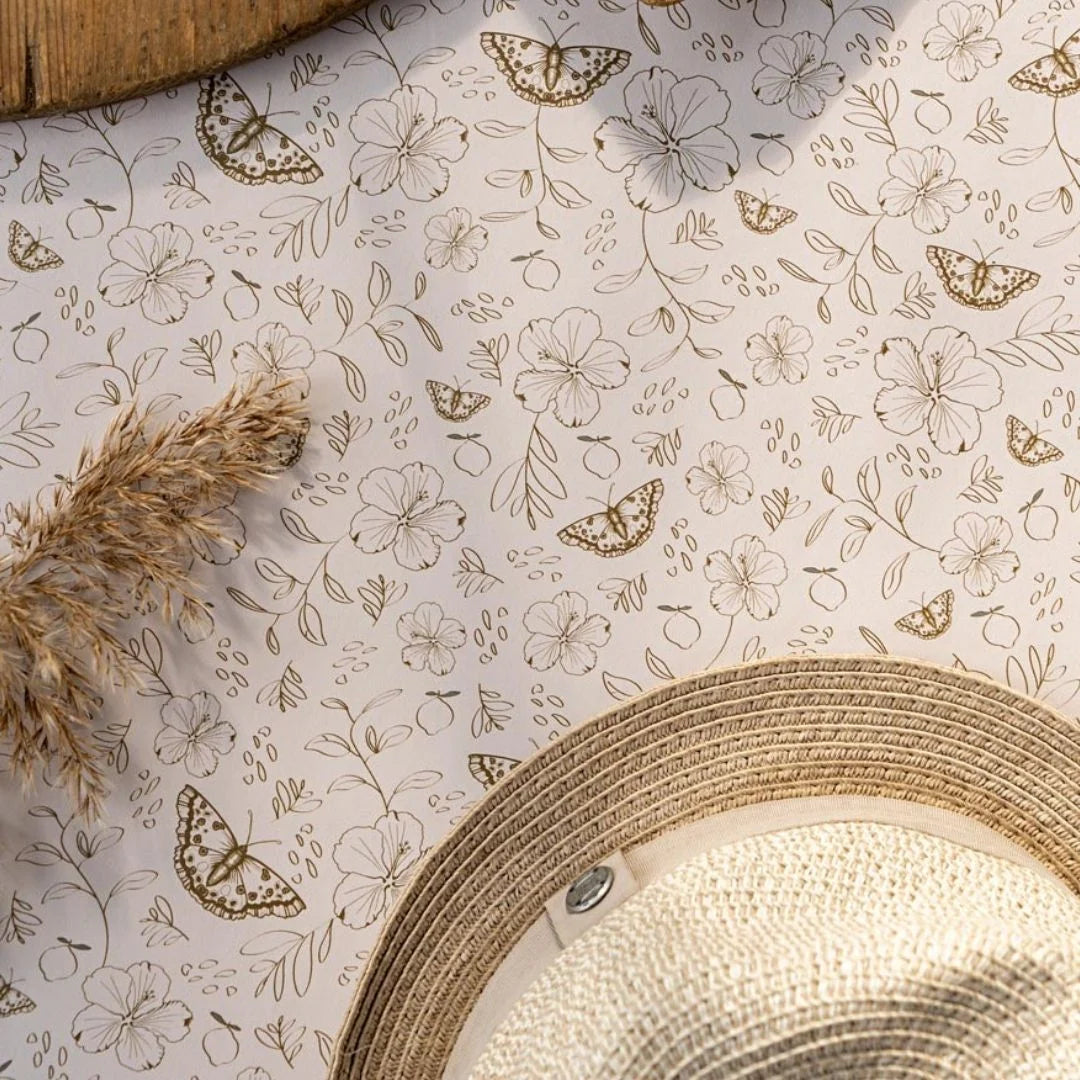 Bloemenbehang voor de kinderkamer of babykamer