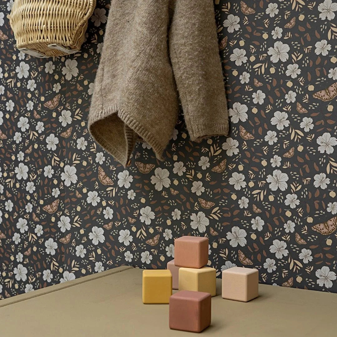 Bloemenbehang voor de kinderkamer of babykamer