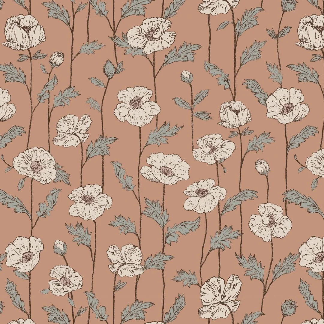 Bloemenbehang voor de kinderkamer of babykamer