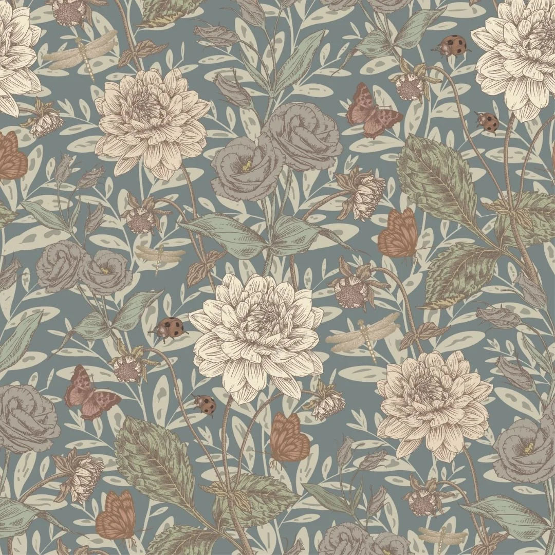 Bloemenbehang voor de kinderkamer of babykamer