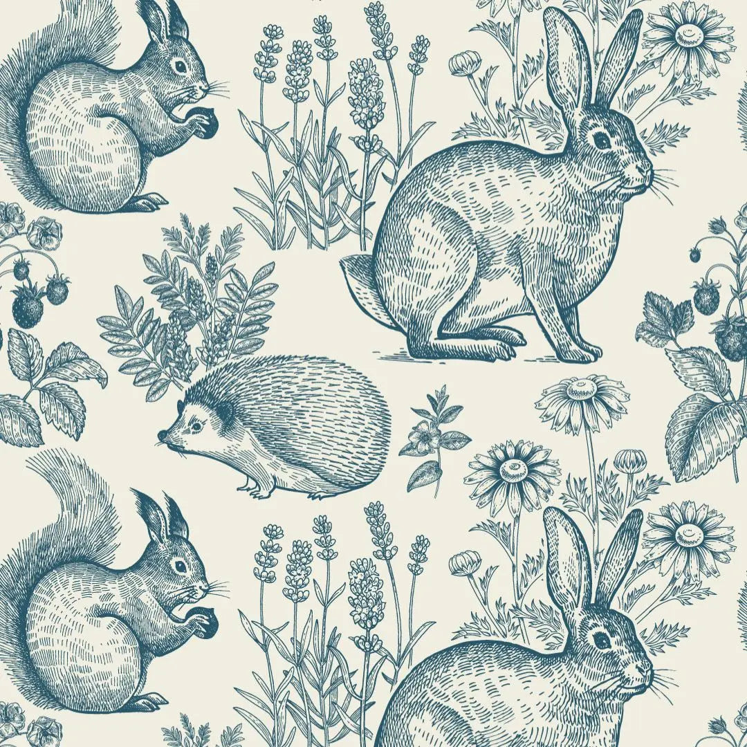 Kindenkamer behang met bosdieren