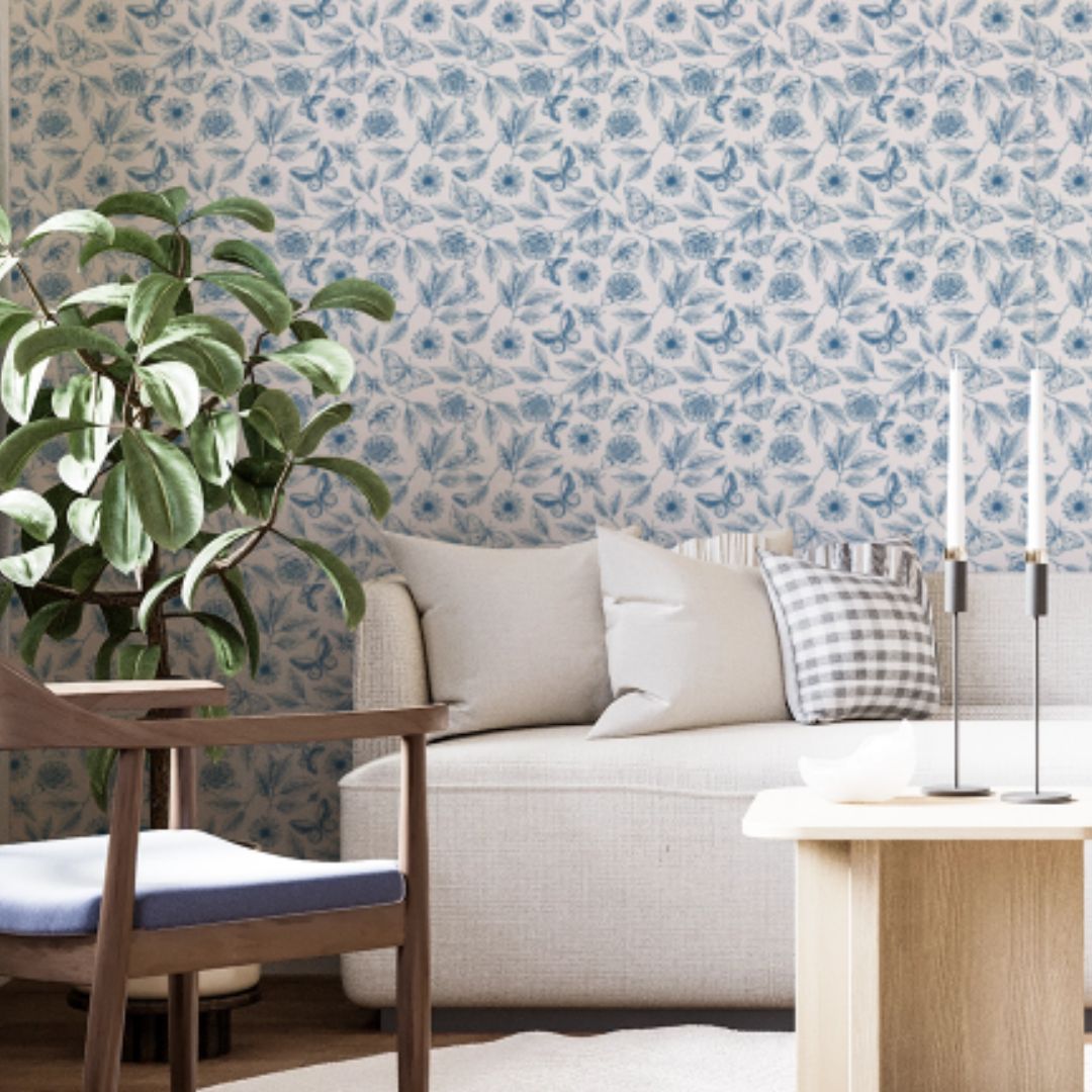 Kinderkamer behang met Franse bloemen