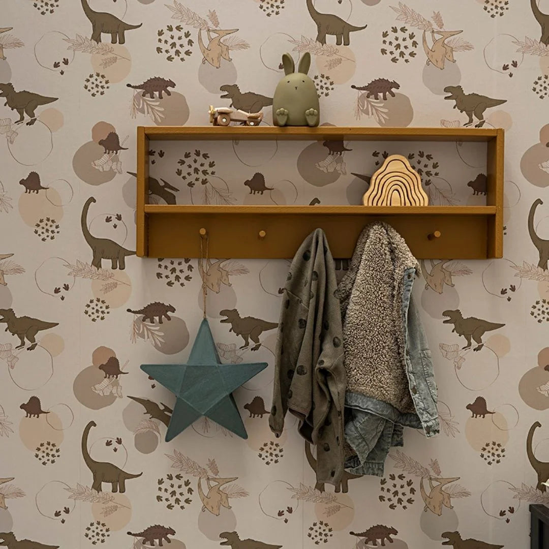 Dinosaurus behang voor jongens slaapkamer