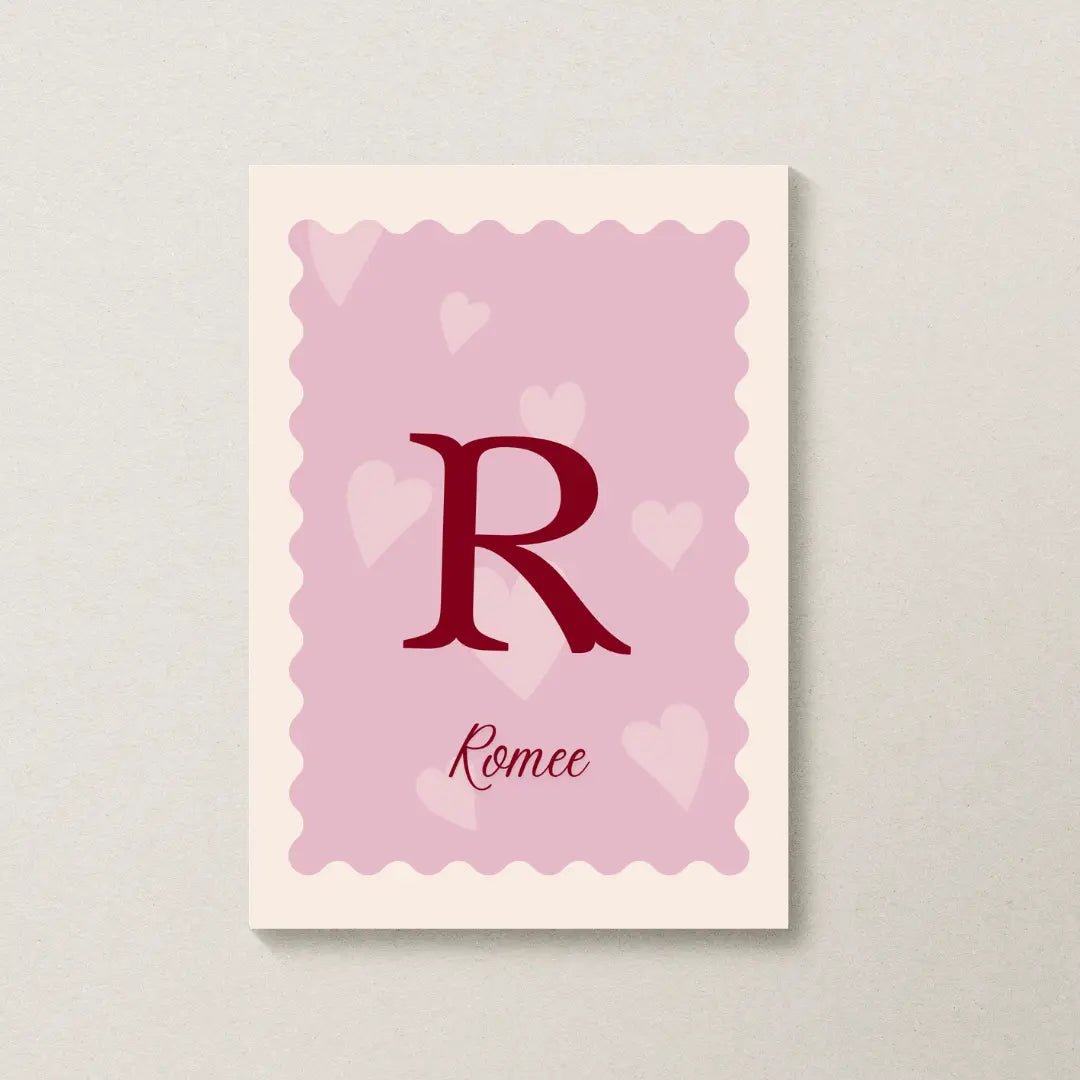 Geboorteposter met naam voor meisjes