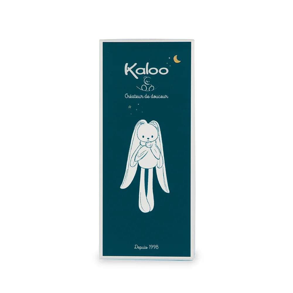 Babyknuffel konijntje van het merk Kaloo. Perfect als kraamcadeau door de mooie verpakking.