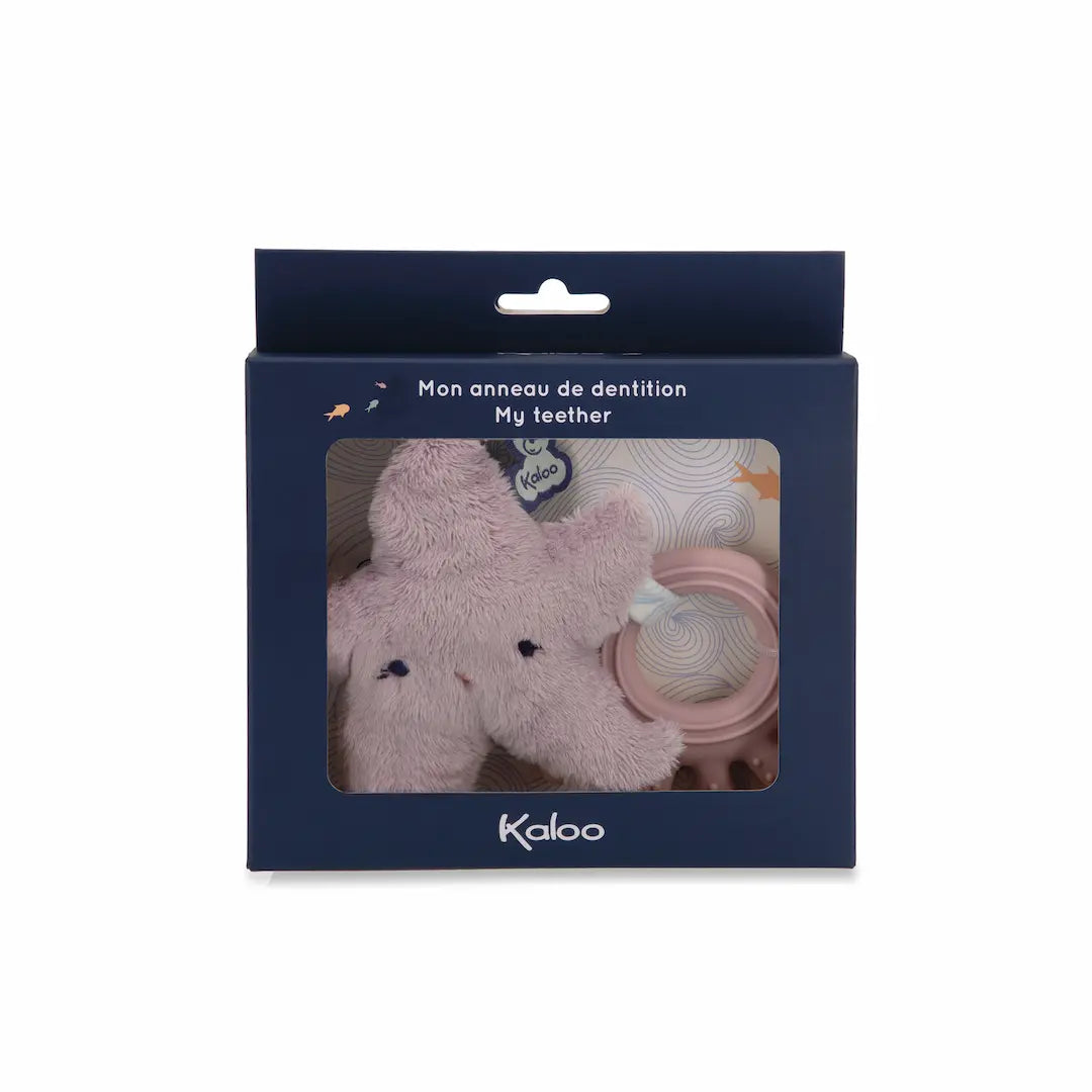 Kaloo bijtring met knuffel voor baby's