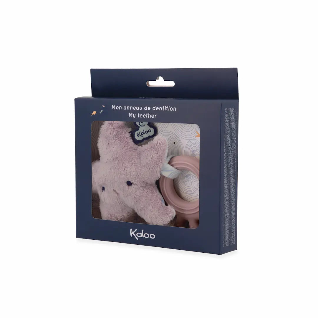 Kaloo bijtring met knuffel voor baby's