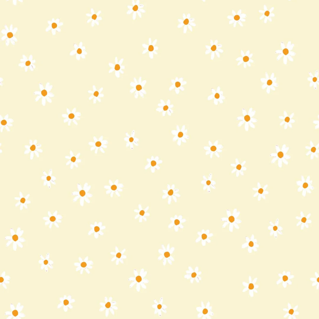 speels madeliefjes bloemen kinderkamerbehang speciaal ontworpen voor kinderkamers en babykamers