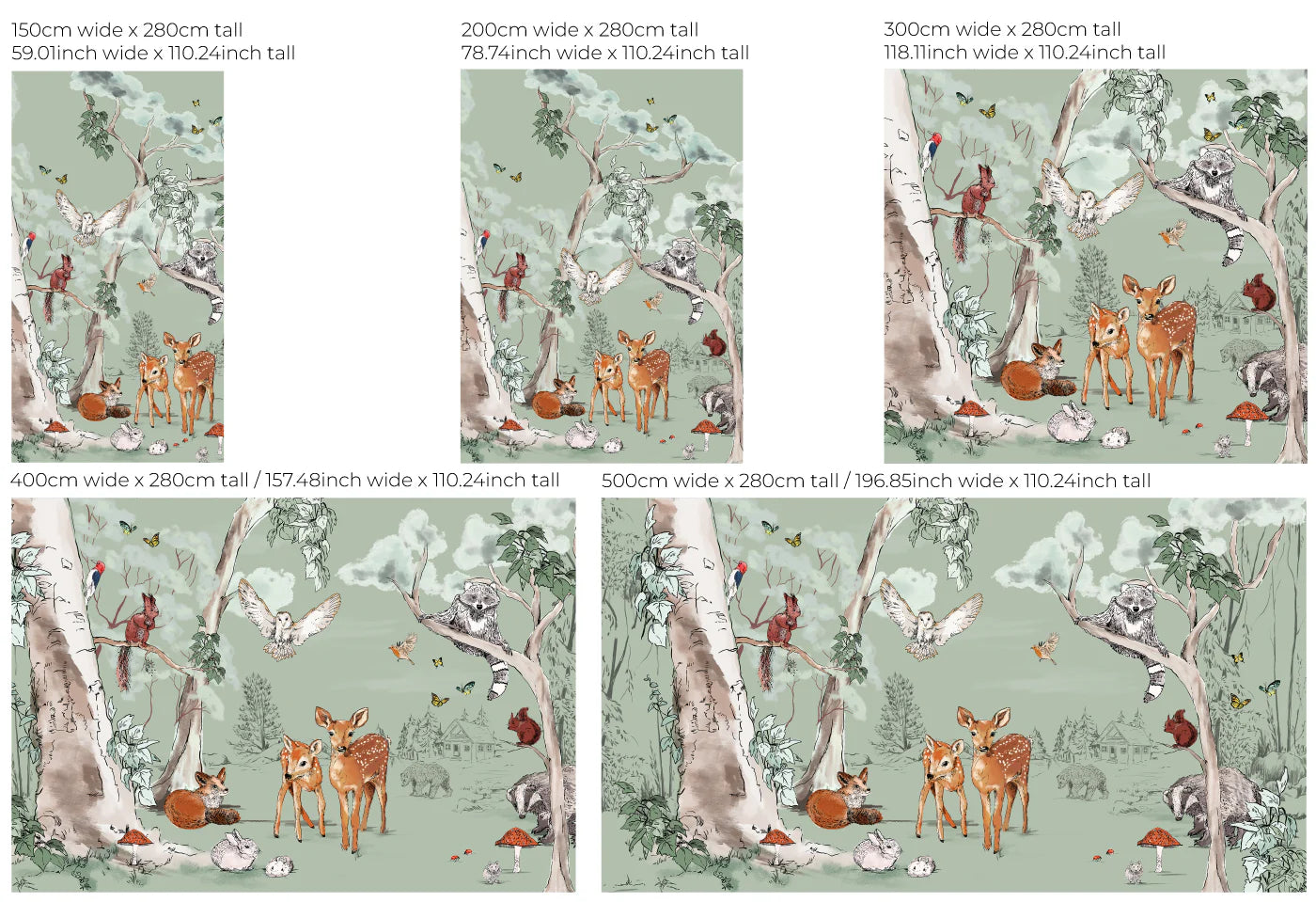 Dieren Behang - Magical Forest