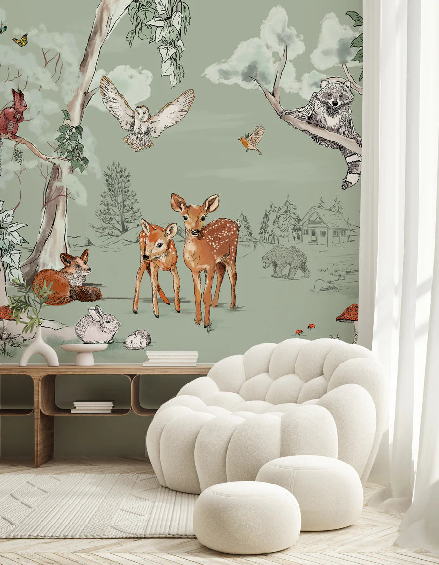 Dieren Behang - Magical Forest