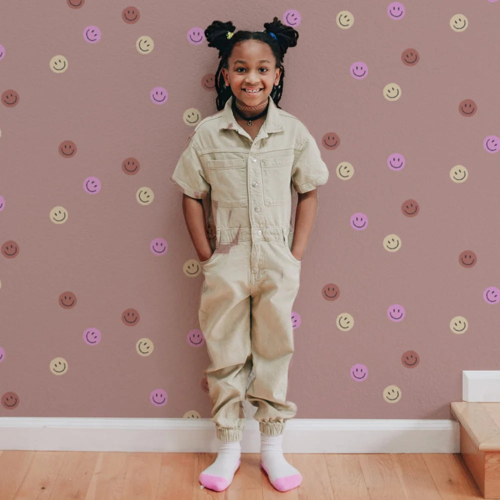 Retro Smiley Behang