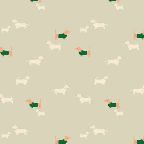 Kinderkamer behang van Studio Pieni met teckelpatroon