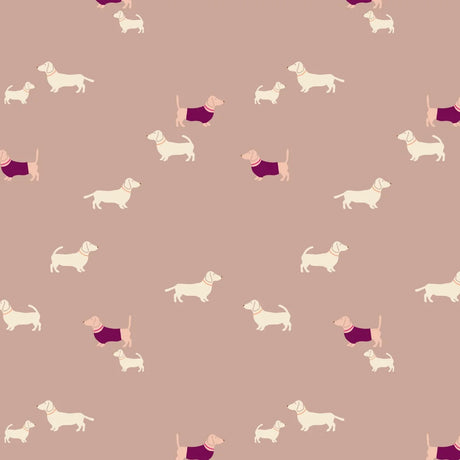 Kinderkamer behang van Studio Pieni met teckelpatroon