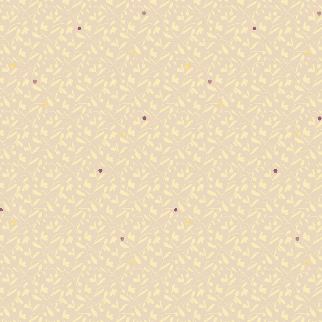 Kinderkamer behang van Studio Pieni met blaadjespatroon