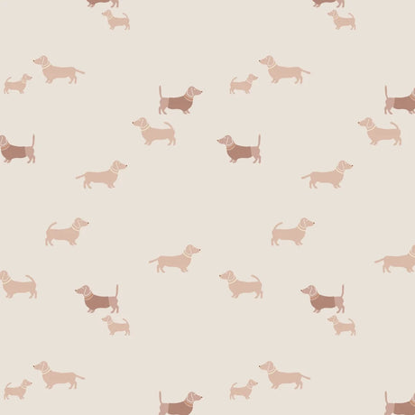 Kinderkamer behang van Studio Pieni met teckelpatroon