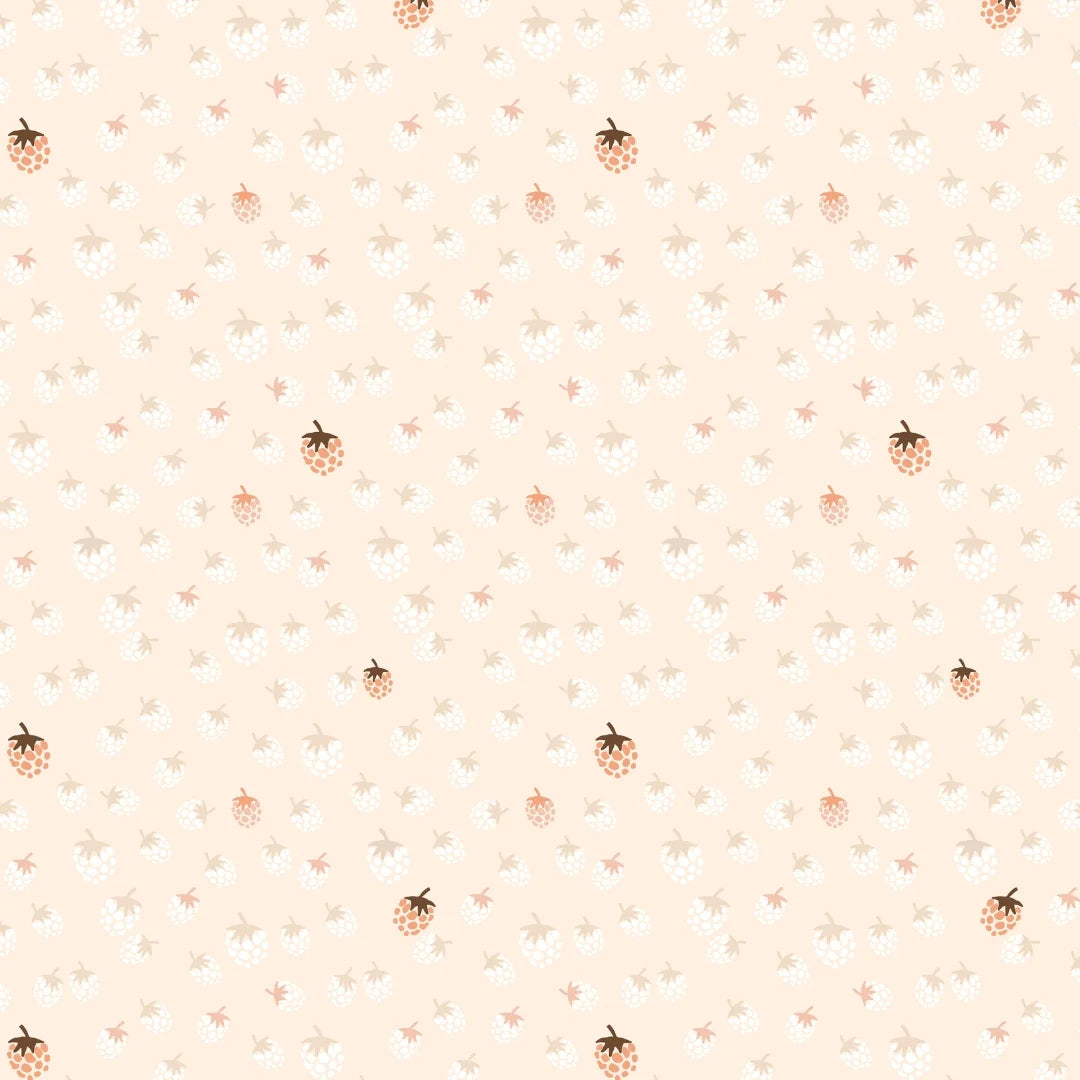 Kinderkamer behang van Studio Pieni met schattige frambozen