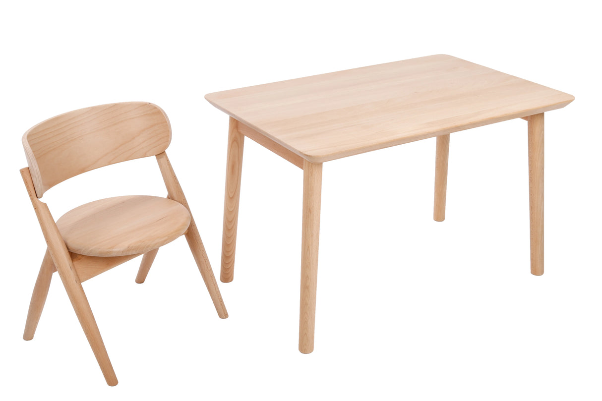 Kindertafel - montessori speeltafel - bureau met stoeltje van hout kinderkamer
