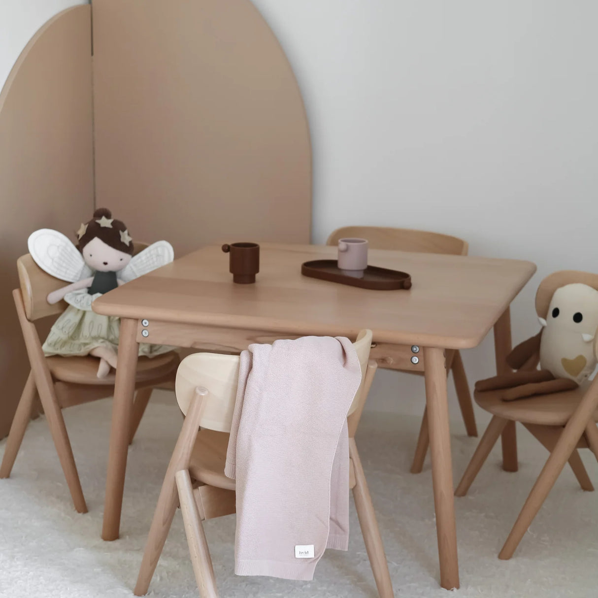 Houten tafel vierkant ⌀75 cm
