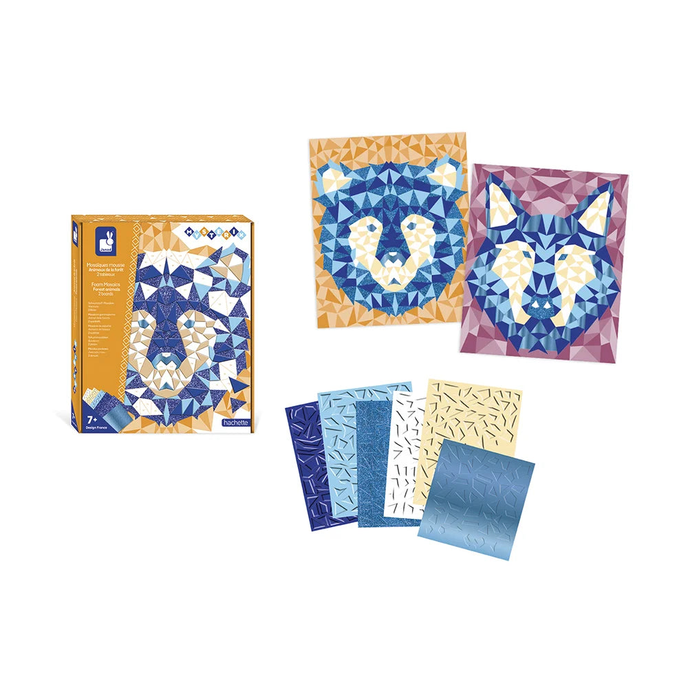 Knutsel je eigen mozaïek dieren - DIY knutselpakket voor meisjes van Janod