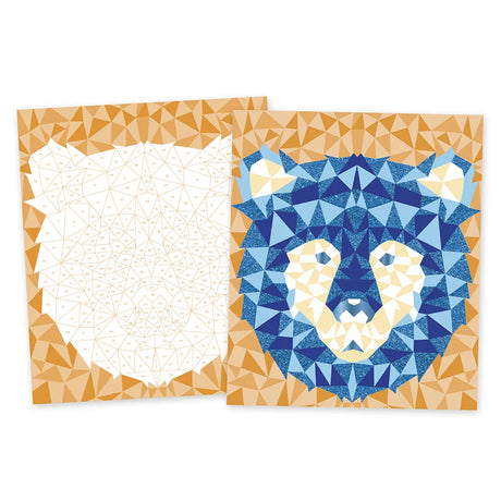 Knutselpakket voor kinderen om mozaïek dieren te maken van het merk Janod