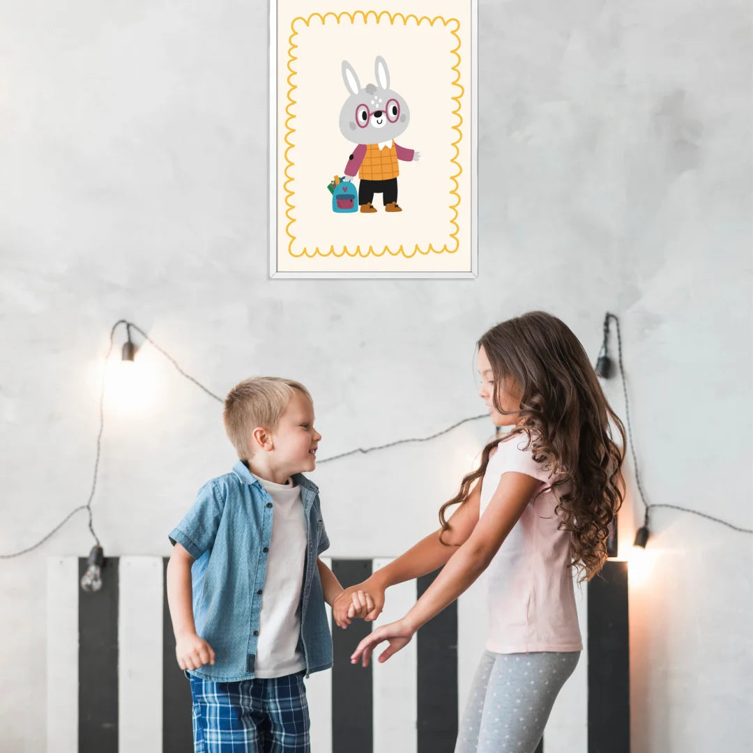 Konijnenposter voor kinderkamers.