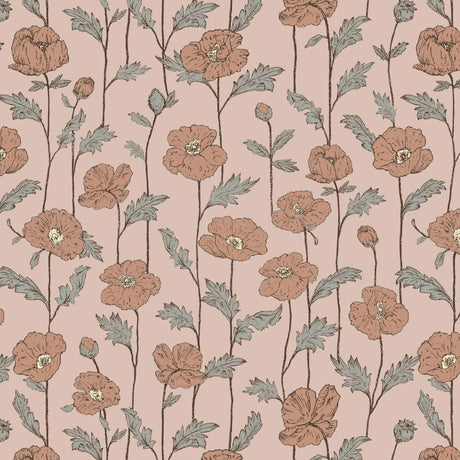 Bloemenbehang voor een babykamer of meisjeskamer