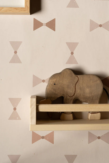 babykamer en kinderkamer behang strikjes