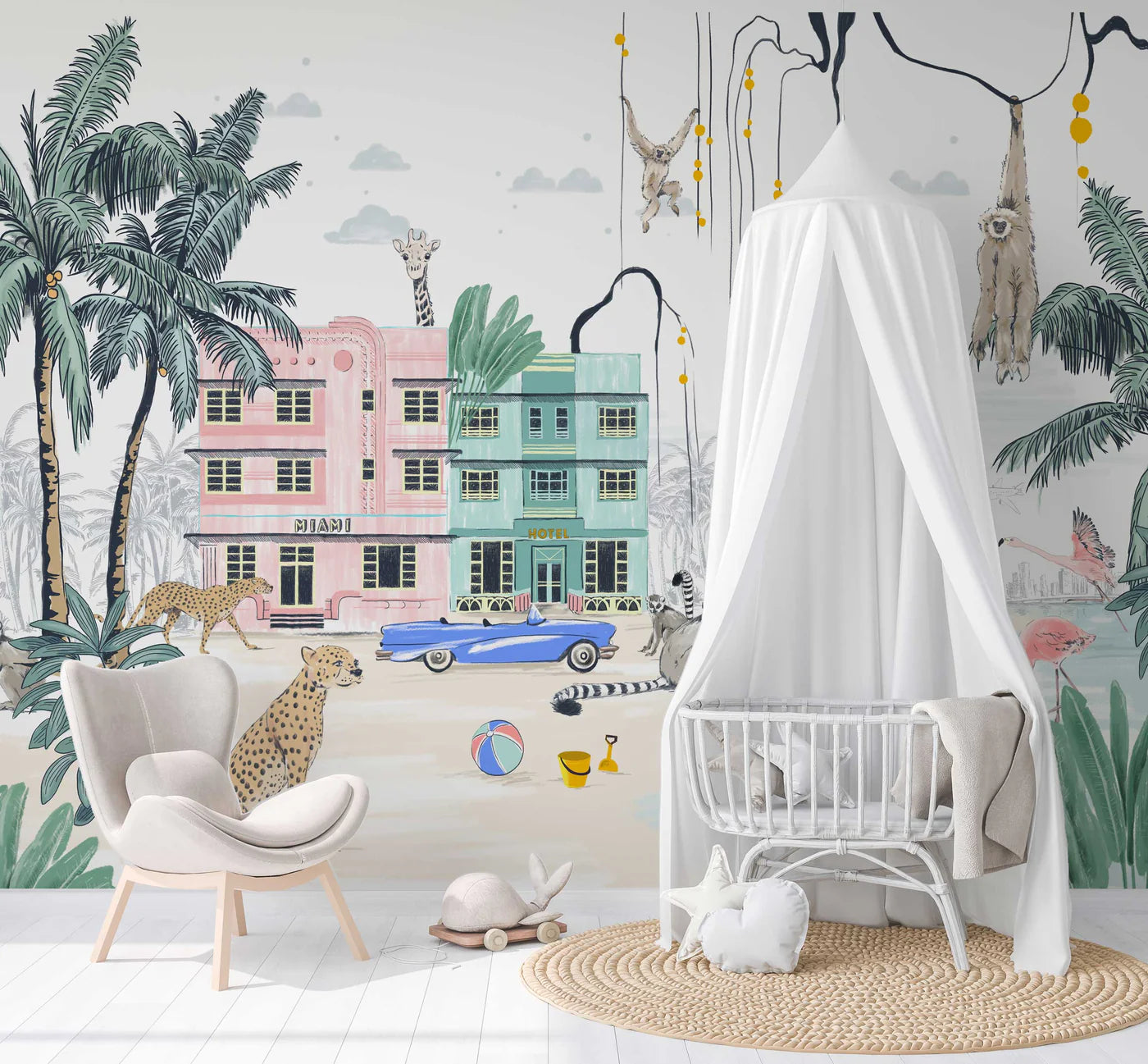 Jungle Behang - Miami Beach