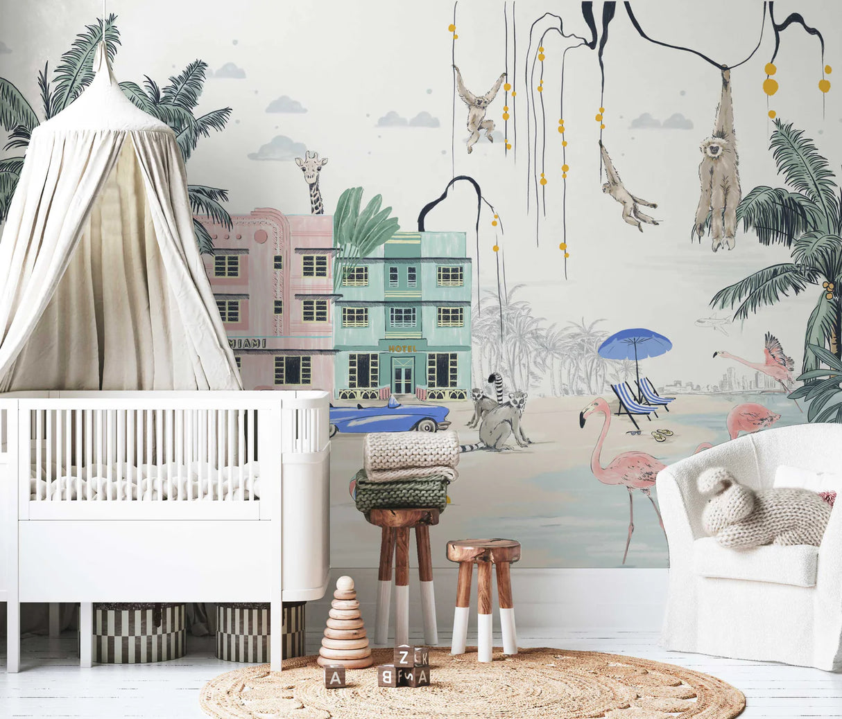 Jungle Behang - Miami Beach