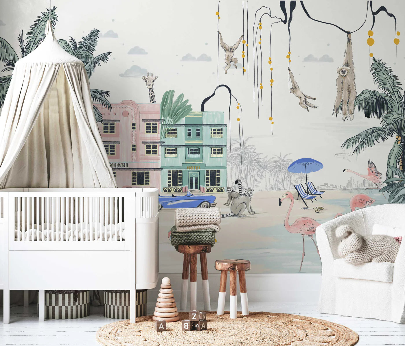 Jungle Behang - Miami Beach