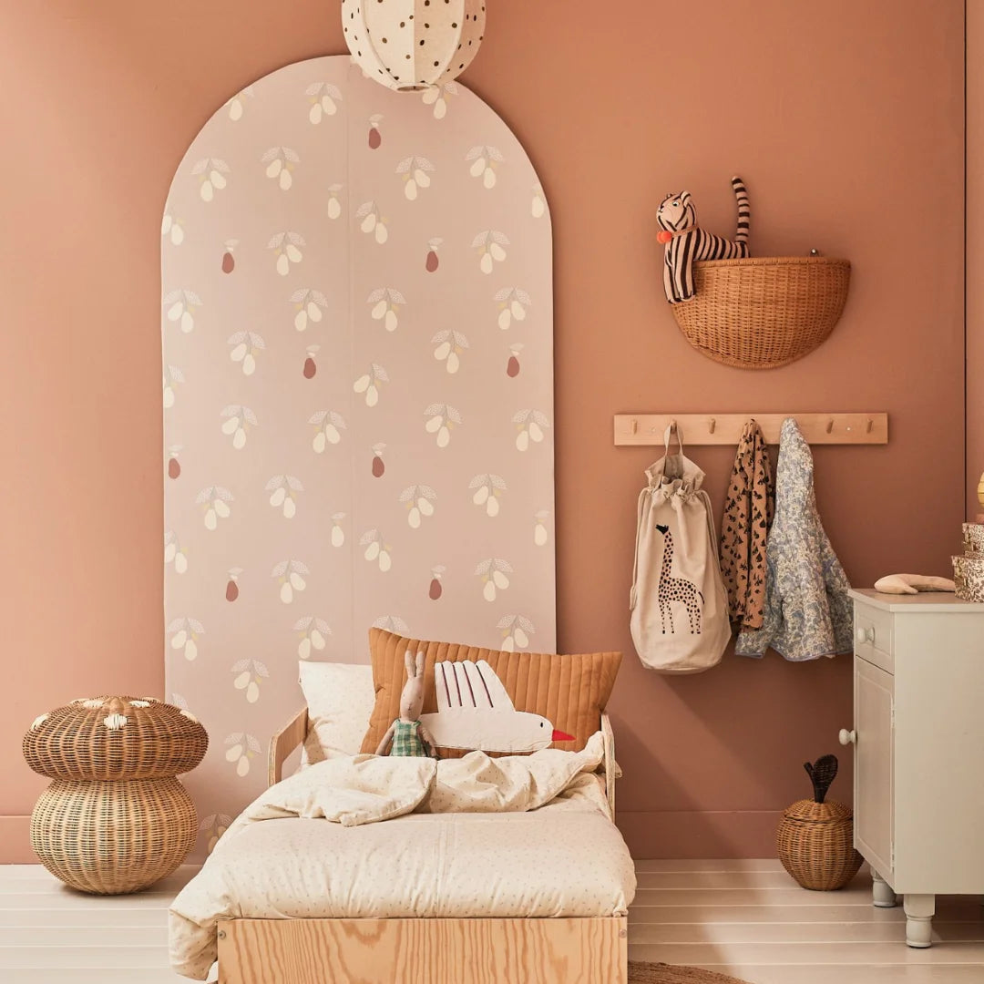 Behang voor kinderkamer of babykamer met peren