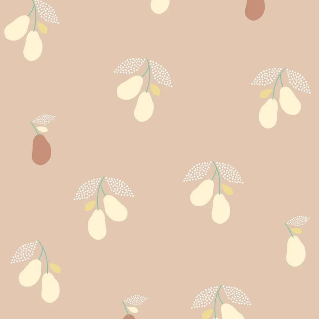 Behang voor kinderkamer of babykamer met peren