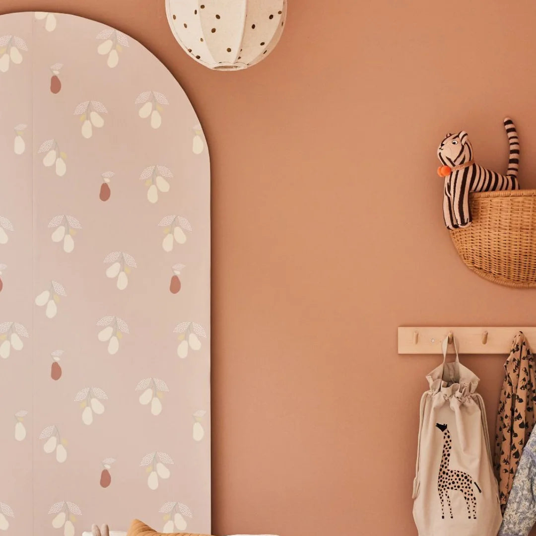 Behang voor kinderkamer of babykamer met peren